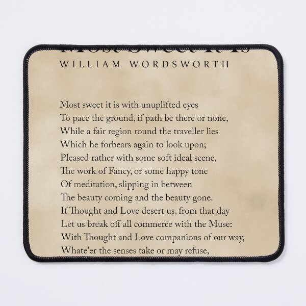 Item preview, Most Sweet It Is - William Wordsworth Poem - Literature - Typography Print 1 - Vintage designed and sold by Studio Grafiikka.