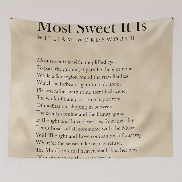 Item preview, Most Sweet It Is - William Wordsworth Poem - Literature - Typography Print 1 - Vintage designed and sold by Studio Grafiikka.