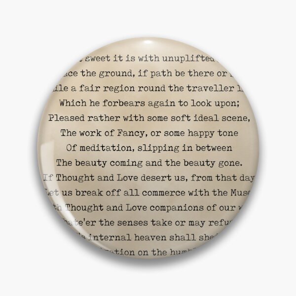 Item preview, Most Sweet It Is - William Wordsworth Poem - Literature - Typewriter Print 2 - Vintage designed and sold by Studio Grafiikka.
