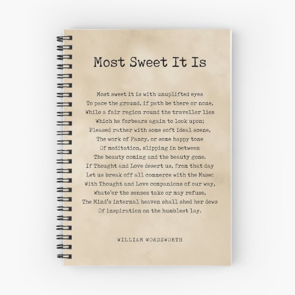 Item preview, Most Sweet It Is - William Wordsworth Poem - Literature - Typewriter Print 2 - Vintage designed and sold by Studio Grafiikka.
