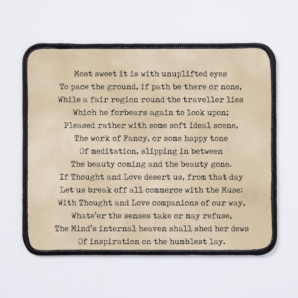 Item preview, Most Sweet It Is - William Wordsworth Poem - Literature - Typewriter Print 2 - Vintage designed and sold by Studio Grafiikka.