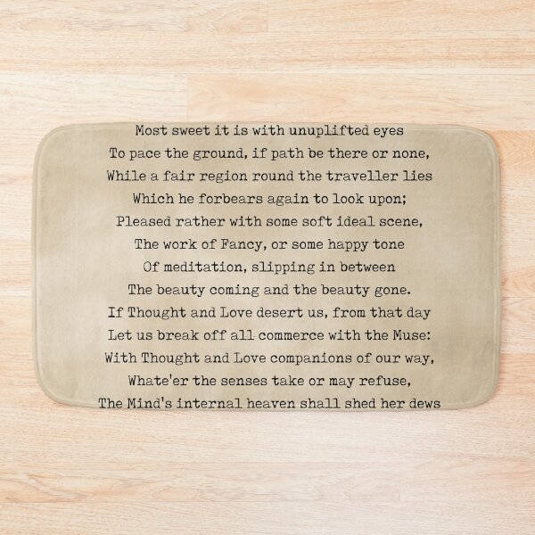 Item preview, Most Sweet It Is - William Wordsworth Poem - Literature - Typewriter Print 2 - Vintage designed and sold by Studio Grafiikka.