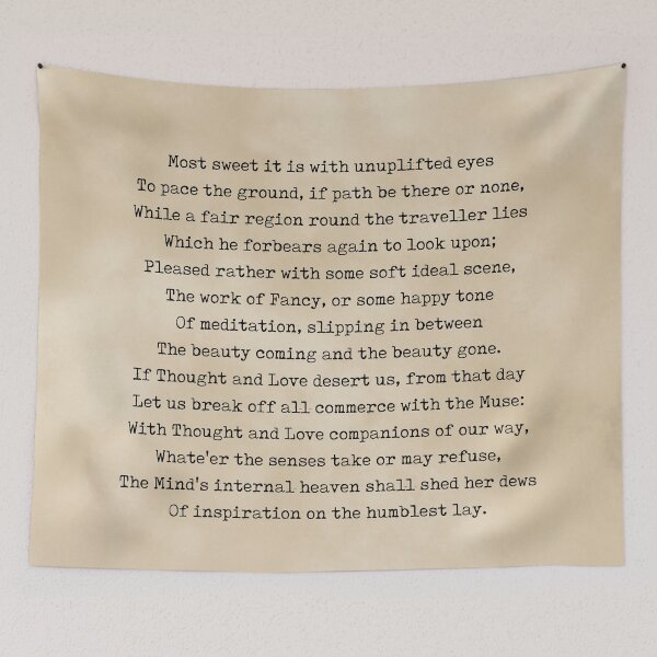 Item preview, Most Sweet It Is - William Wordsworth Poem - Literature - Typewriter Print 2 - Vintage designed and sold by Studio Grafiikka.