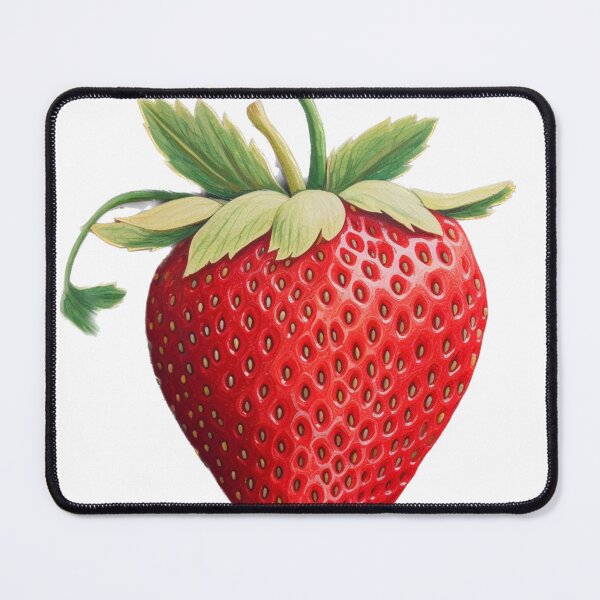 Item preview, Simple Solo Strawberry on white background  designed and sold by EpicFoxArt.