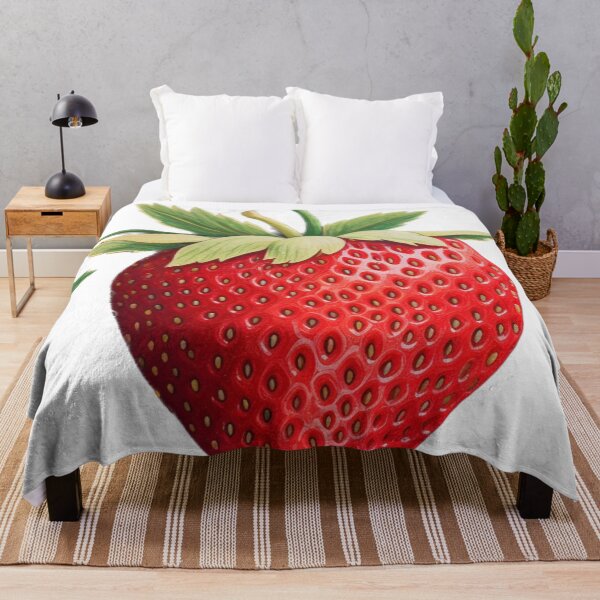 Item preview, Simple Solo Strawberry on white background  designed and sold by EpicFoxArt.