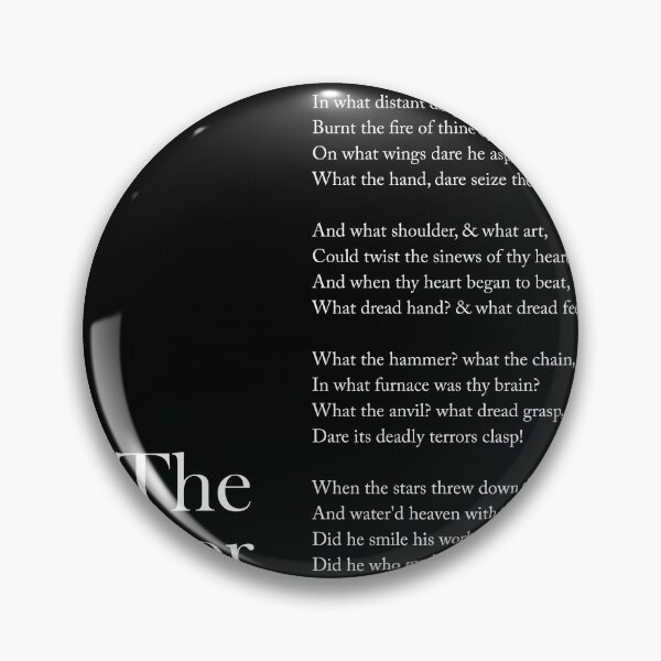 Item preview, The Tyger - William Blake Poem - Literature - Typography Print 2 - Black designed and sold by Studio Grafiikka.