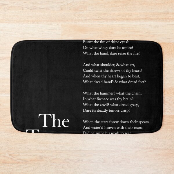Item preview, The Tyger - William Blake Poem - Literature - Typography Print 2 - Black designed and sold by Studio Grafiikka.