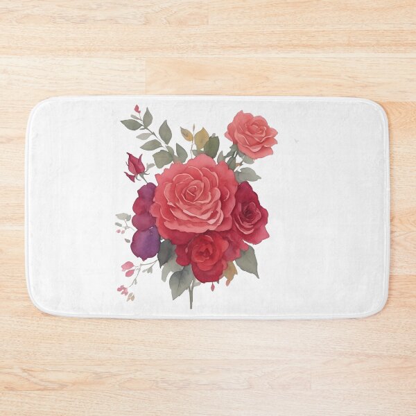 Item preview, Burgundy roses bouquet watercolor style. designed and sold by Jayjaynaenae.