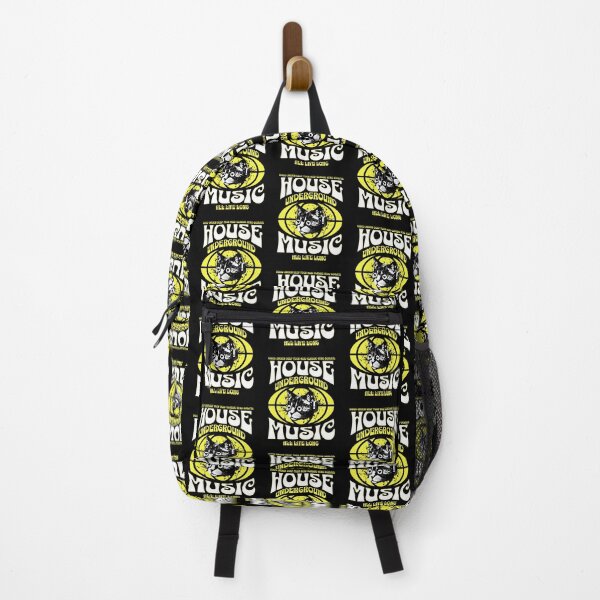 Item preview, HOUSE MUSIC - Underground Cat (White/Yellow) designed and sold by Discothreadz.