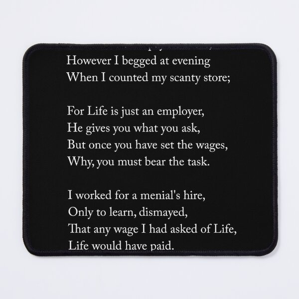 Item preview, I bargained with life - Jessie Belle Rittenhouse Poem - Literature Typography Print 2 - Black designed and sold by Studio Grafiikka.