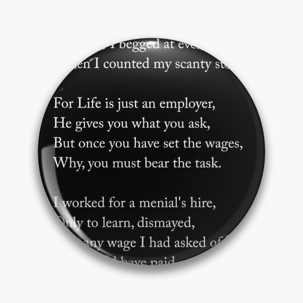 Item preview, I bargained with life - Jessie Belle Rittenhouse Poem - Literature Typography Print 2 - Black designed and sold by Studio Grafiikka.