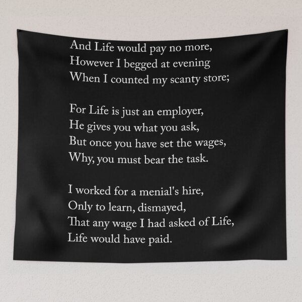 Item preview, I bargained with life - Jessie Belle Rittenhouse Poem - Literature Typography Print 2 - Black designed and sold by Studio Grafiikka.