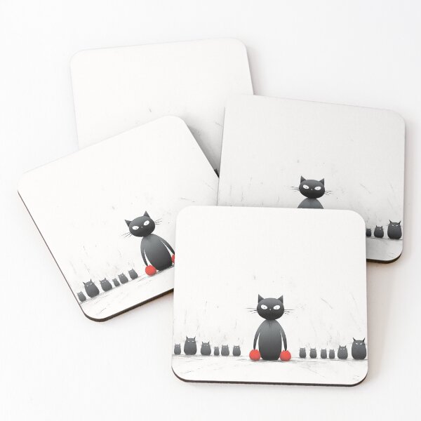 Item preview, Minimalist Cats: Aesthetic of Dark Humor designed and sold by Piotrek0001.