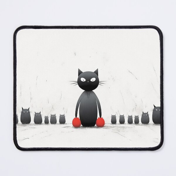 Item preview, Minimalist Cats: Aesthetic of Dark Humor designed and sold by Piotrek0001.