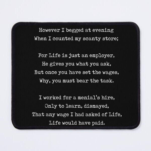 Item preview, I bargained with life - Jessie Belle Rittenhouse Poem - Literature - Typewriter Print 2 - Black designed and sold by Studio Grafiikka.
