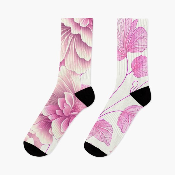 Item preview, Whispering Petals: Pink Flowers on a White Background designed and sold by cece4410.