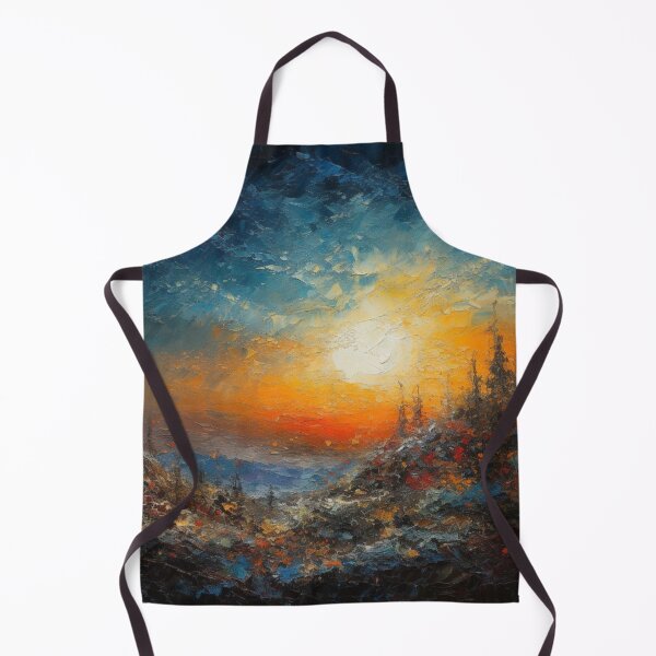 Item preview, Celestial Harmony sun and forest: A Minimalist Night time Landscape designed and sold by Moisky Art.