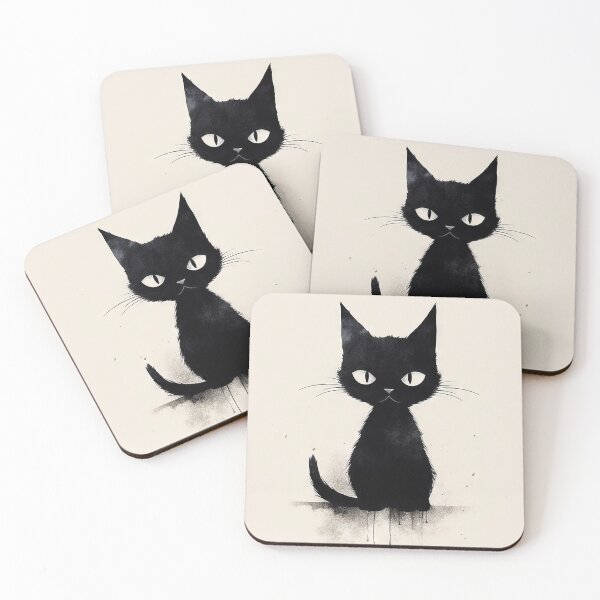 Item preview, Minimalist Cats: Aesthetic of Dark Humor designed and sold by Piotrek0001.