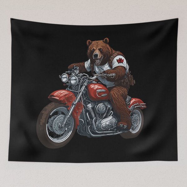 Item preview, Biker Bear  designed and sold by MapleWear.