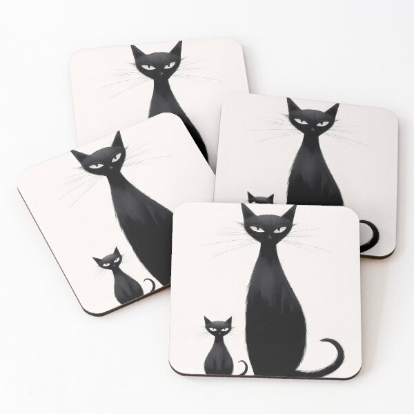 Item preview, Minimalist Cats: Aesthetic of Dark Humor designed and sold by Piotrek0001.