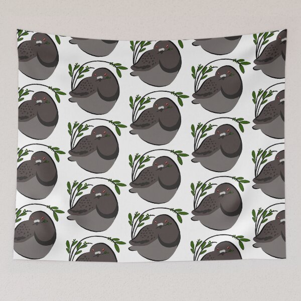 Item preview, Cute Pigeon with Twig designed and sold by FioreCiliegia.