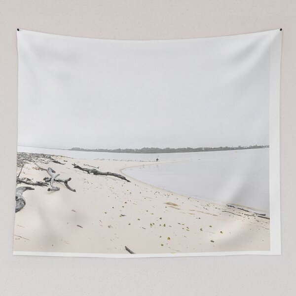 Item preview, Coastal Driftwood, Sailing Boat & Pelican, Bongaree Beach, Bribie Island  designed and sold by Liza Clements Photographic.
