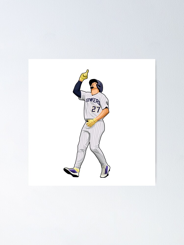 Willy Adames Baseball Paper Poster Brewers 2