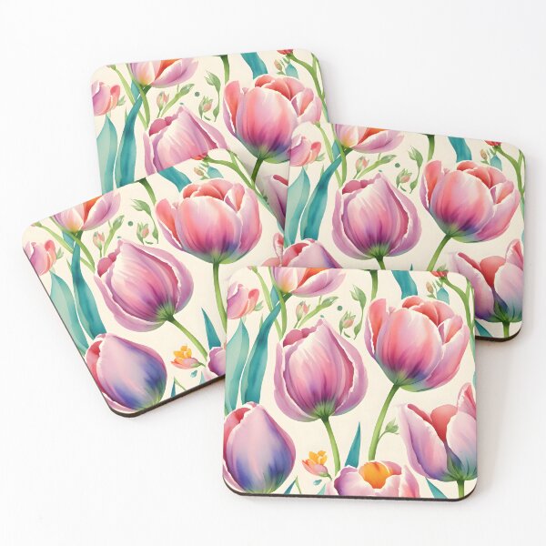 Item preview, Blooming Grace: Watercolor Tulip Pattern designed and sold by byaz3.