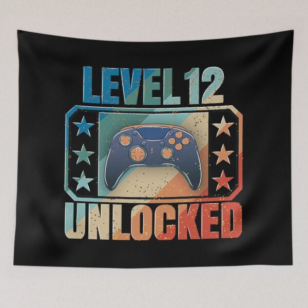 Item preview, Level 12 Unlocked: The design of gamers who celebrate their birthday designed and sold by Kraker-Inc.