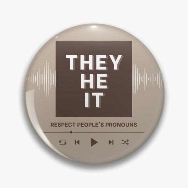 Item preview, Pronouns They He It Pronoun designed and sold by Furia LGBTQ+ Accessories.