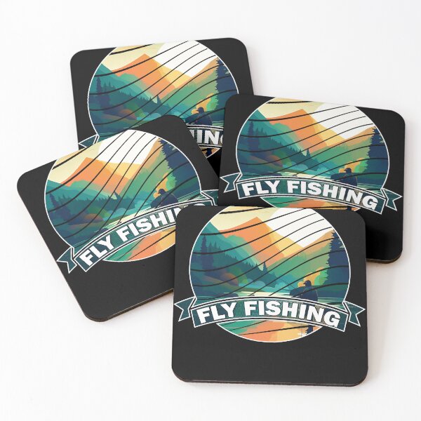 Item preview, Trout Fishing in the River Vintage Inspired Fly Fishing Art designed and sold by Cedinho.