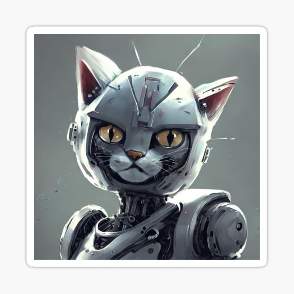 Lexica - Anime illustration of a Pokemon Blue and Black Robot Cat