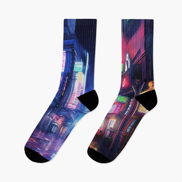 Item preview, rainy night tokyo street designed and sold by packbarbara.