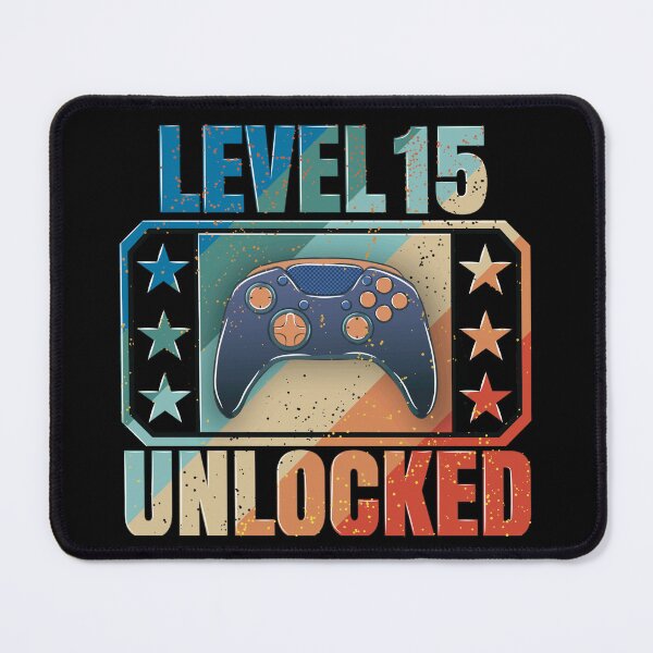 Item preview, Level 15 Unlocked: The design of gamers who celebrate their birthday designed and sold by Kraker-Inc.