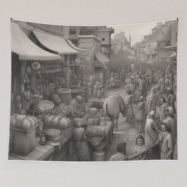 Item preview, Egyptian Ancient Town Square designed and sold by Bill Makatowicz.