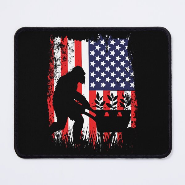 Item preview, American Usa Flag Bigfoot Sasquatch Patriotic Gardener designed and sold by Designer-Girl.