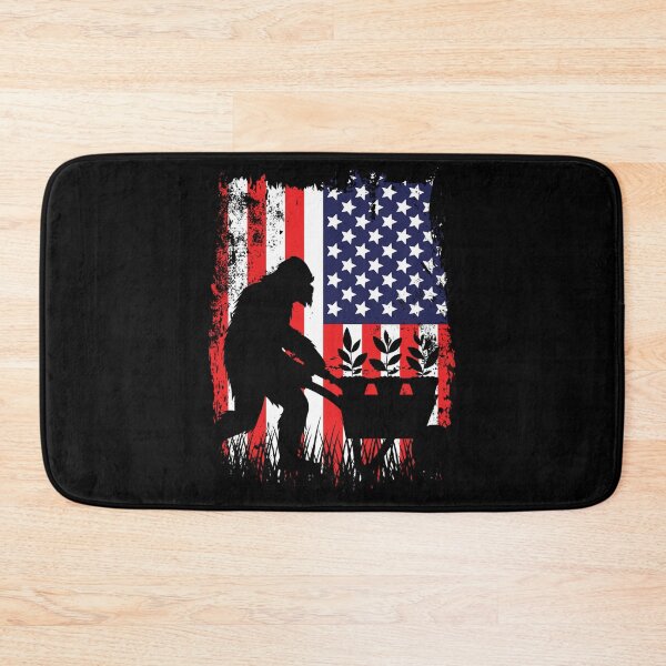 Item preview, American Usa Flag Bigfoot Sasquatch Patriotic Gardener designed and sold by Designer-Girl.