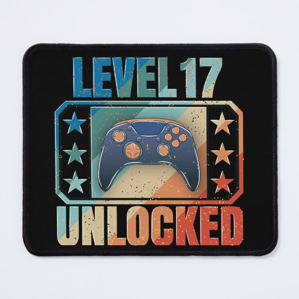 Item preview, Level 17 Unlocked: The design of gamers who celebrate their birthday designed and sold by Kraker-Inc.