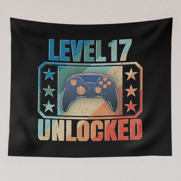 Item preview, Level 17 Unlocked: The design of gamers who celebrate their birthday designed and sold by Kraker-Inc.