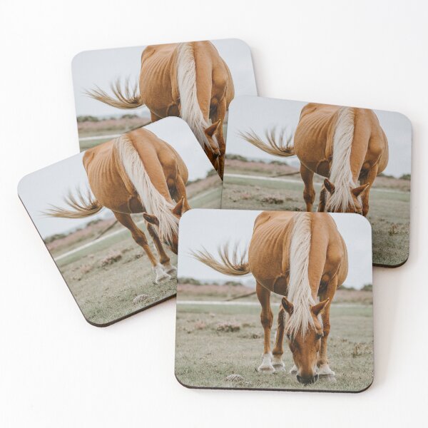 Item preview, red horse grazing designed and sold by KNBS.