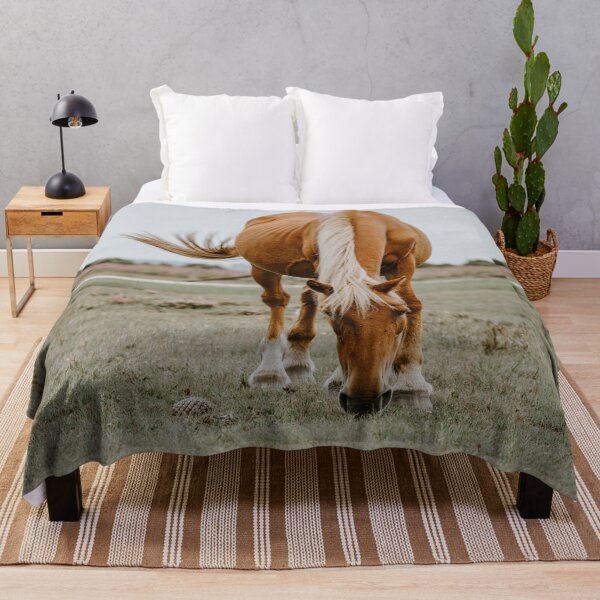 Item preview, red horse grazing designed and sold by KNBS.