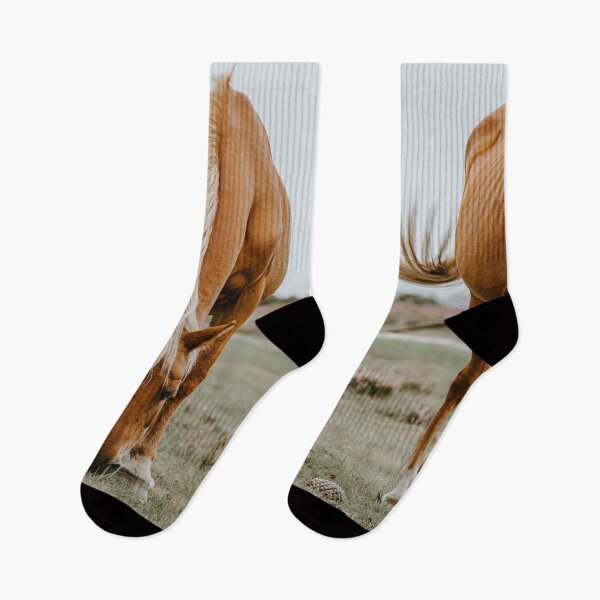 Item preview, red horse grazing designed and sold by KNBS.