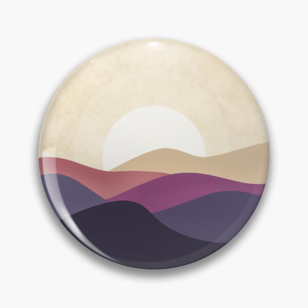 Item preview, Minimalist sky and desert sunrise round sticker designed and sold by DozyJov.