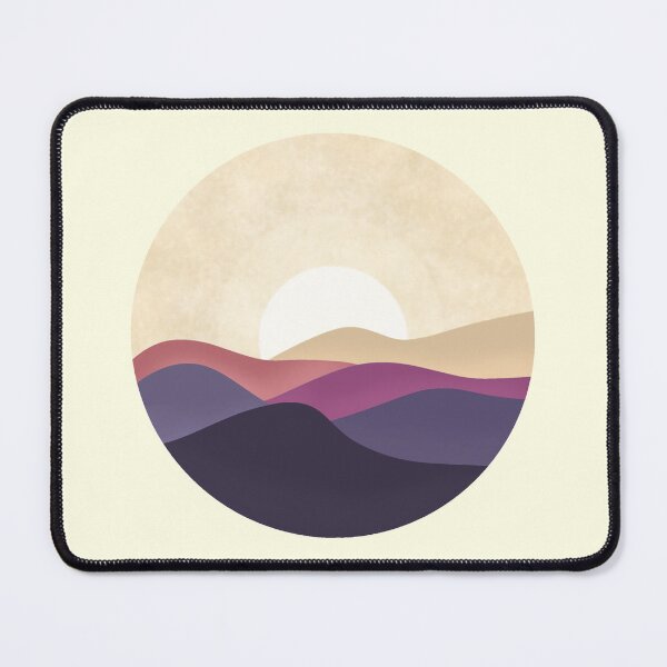 Item preview, Minimalist sky and desert sunrise round sticker designed and sold by DozyJov.