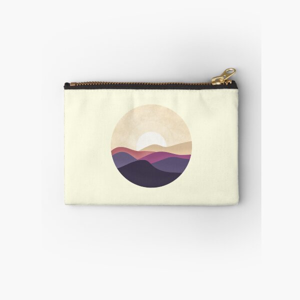 Item preview, Minimalist sky and desert sunrise round sticker designed and sold by DozyJov.