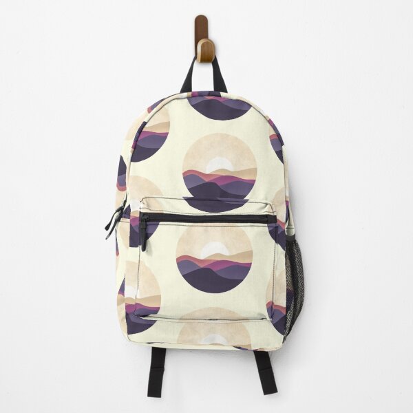Item preview, Minimalist sky and desert sunrise round sticker designed and sold by DozyJov.