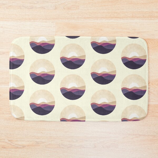 Item preview, Minimalist sky and desert sunrise round sticker designed and sold by DozyJov.