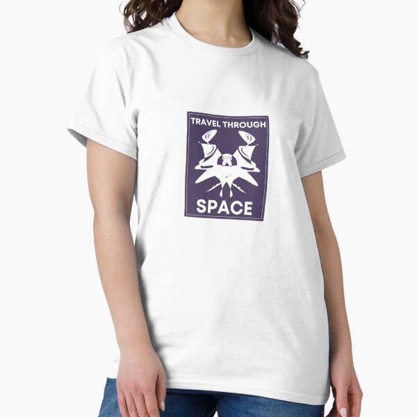 Travel Art Space Astronaut Cat Lover Adventure Outdoor Fun Chill Minimalist Design Classic T-Shirt