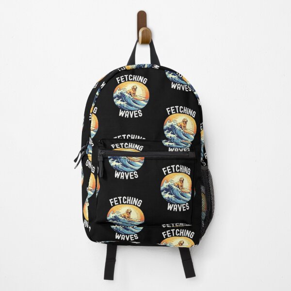 Item preview, Fetching Waves : A retriever riding a surfboard designed and sold by TheTrendsDesk.
