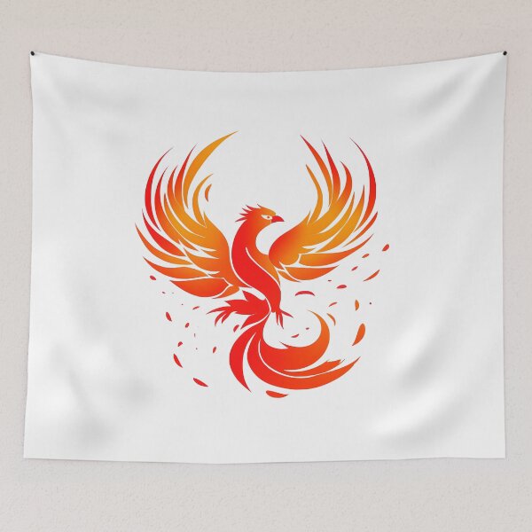 Item preview, Bold Phoenix Symbol in Red and Orange Graphic Style designed and sold by aigcx.